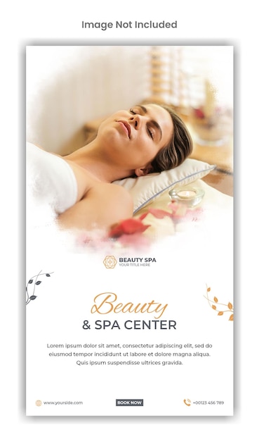 PSD beauty- und spa-center social media instagram story template design