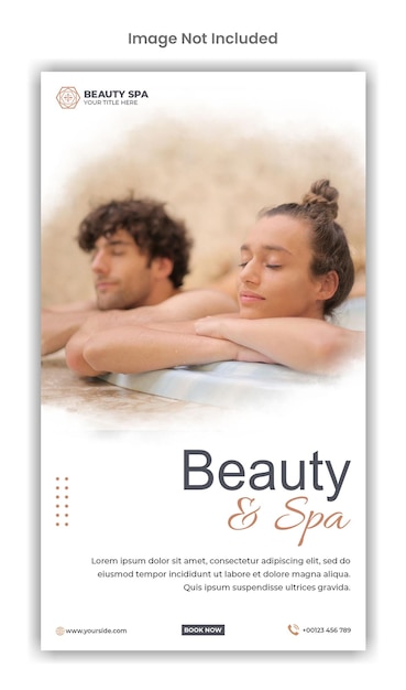 Beauty- und spa-center social media instagram story template design