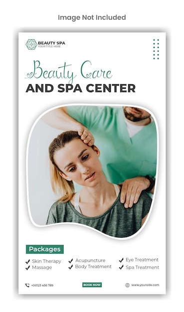 PSD beauty- und spa-center social media instagram story template design