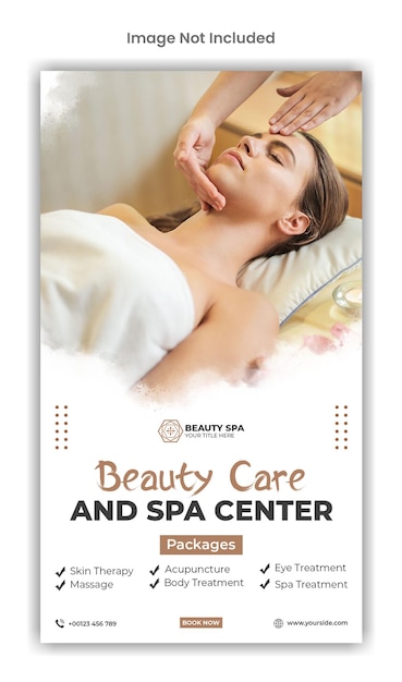 PSD beauty- und spa-center social media instagram story template design