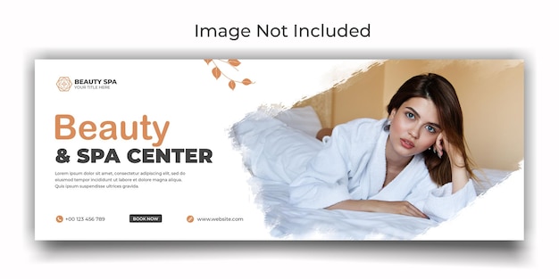Beauty- und Spa-Center Social Media oder Facebook-Cover-Template-Design