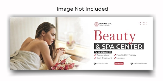 Beauty- und Spa-Center Social Media oder Facebook-Cover-Template-Design