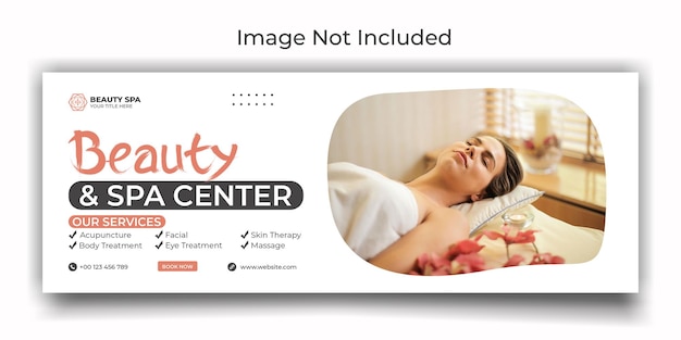 PSD beauty- und spa-center social media oder facebook-cover-template-design