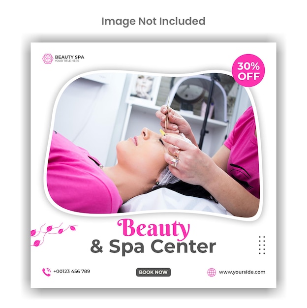 Beauty- und spa-social-media- oder instagram-post-template-design