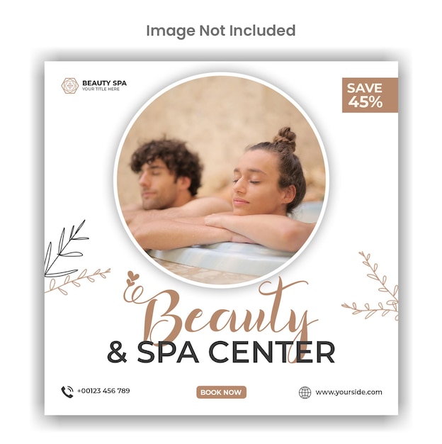 Beauty- und spa-social-media- oder instagram-post-template-design