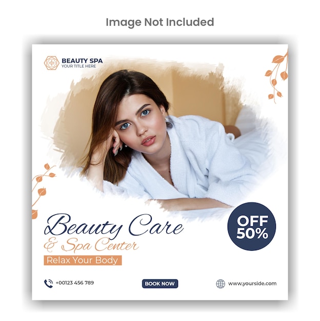 Beauty- und spa-social-media- oder instagram-post-template-design