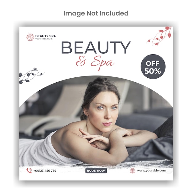 Beauty- und spa-social-media- oder instagram-post-template-design