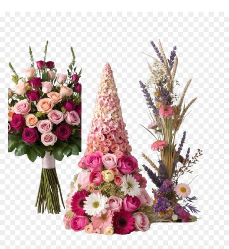 Beaux bouquets de fleurs PNG Clipart floral transparent