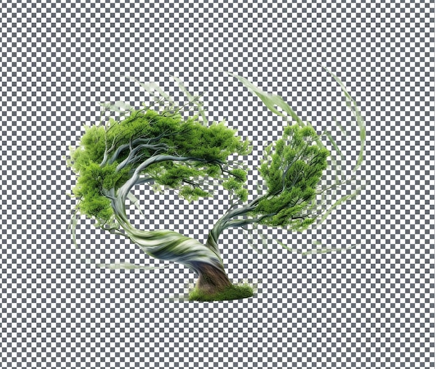 De beaux tourbillons de vent isolés sur un fond transparent