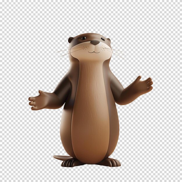 PSD beaver isolado em fundo transparente