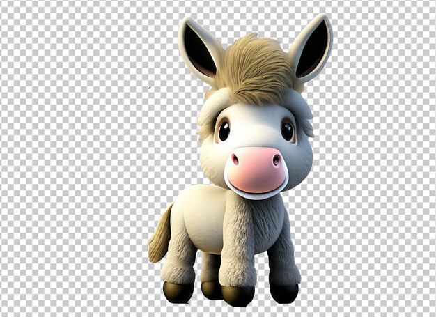 PSD un bébé âne mignon en 3d