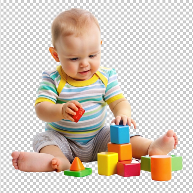 PSD bebê brincando com brinquedos