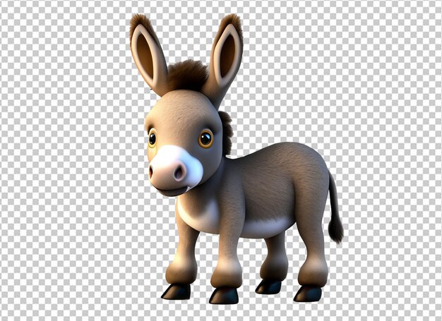 PSD el bebé burro lindo en 3d