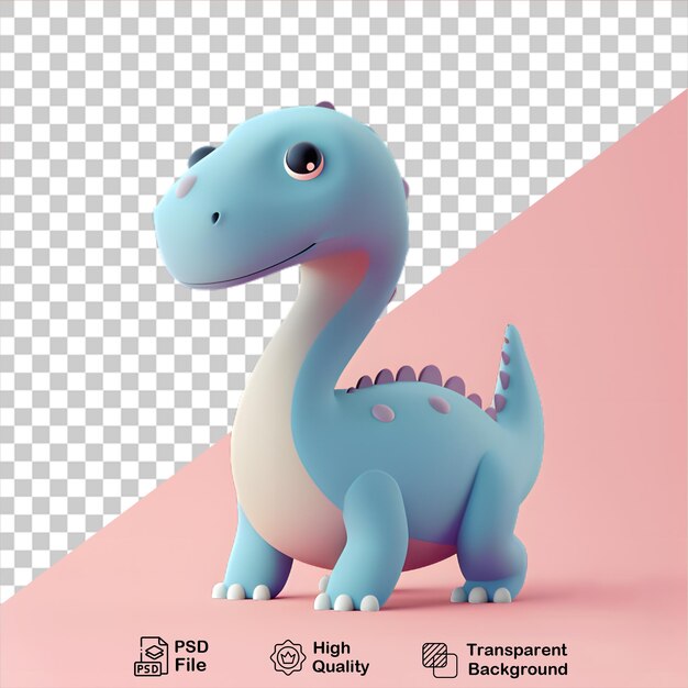 PSD el bebé dinosaurio 3d aislado en un fondo transparente incluye un archivo png