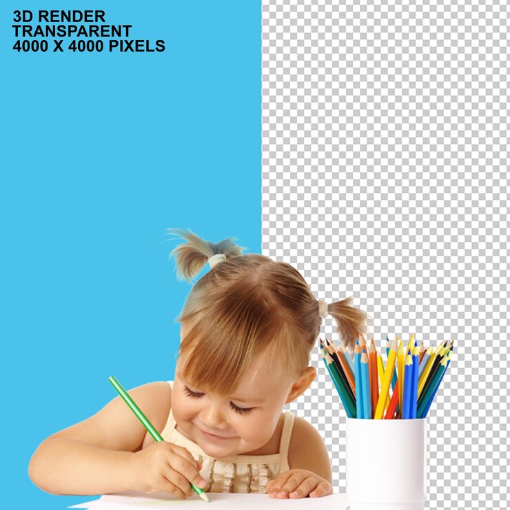 PSD bébé jouant avec une voiture de jouet rouge bleu jaune enfant icône enfant bleu enfant tout-petit enfant jouant