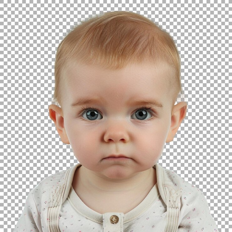 PSD el bebé lindo confundido en un fondo transparente generado por ai