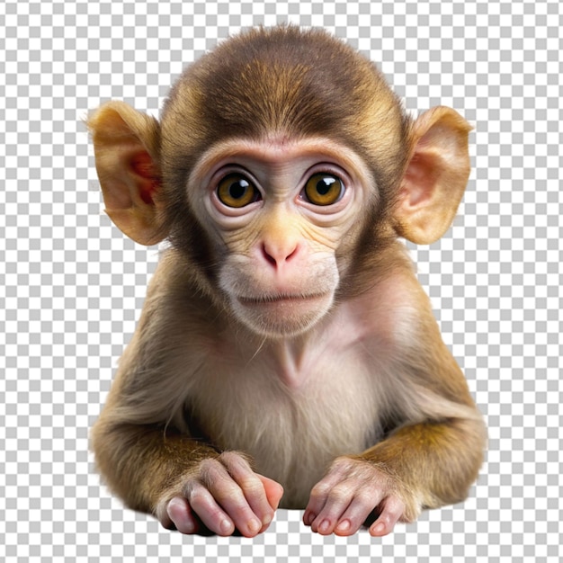 PSD bebê macaco isolado fundo transparente