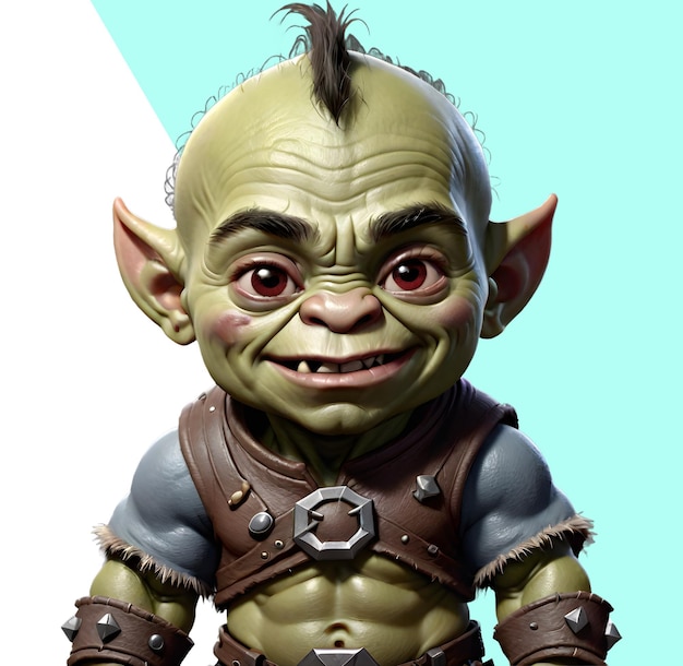 PSD bebê orc modelo 3d