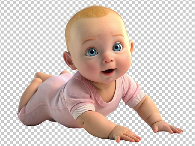PSD un bebé está sonriendo y sentado en el suelo