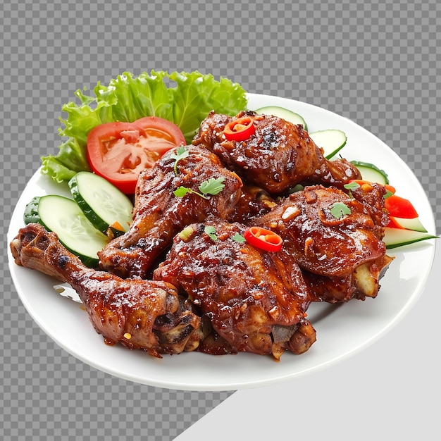 PSD bebek goreng png aislado en un fondo transparente.