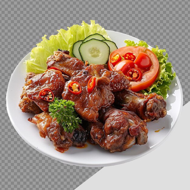 PSD bebek goreng png isolé sur un fond transparent.