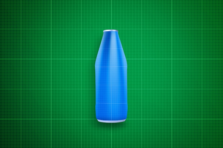 PSD beber aluminio puede maqueta