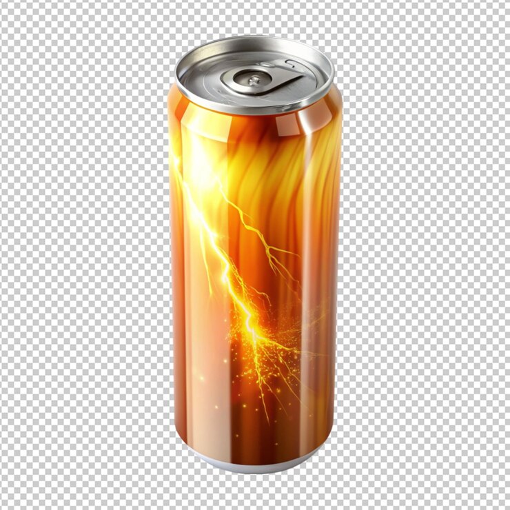 PSD bebida energética sobre un fondo transparente