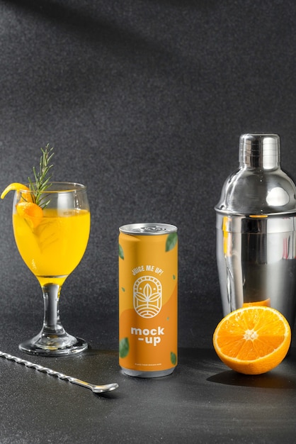 PSD bebida frutada pode simular com vidro transparente