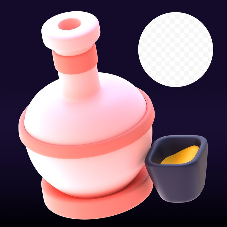 PSD bebida de hierbas en gráfico renderizado 3d