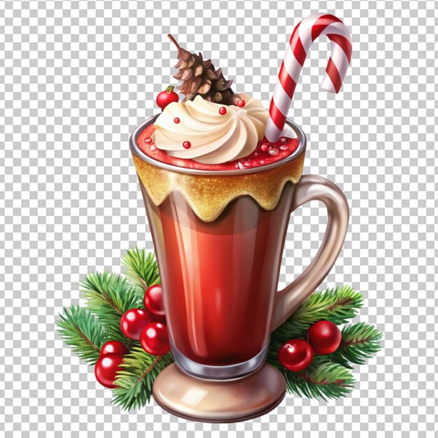 PSD bebida de navidad en png