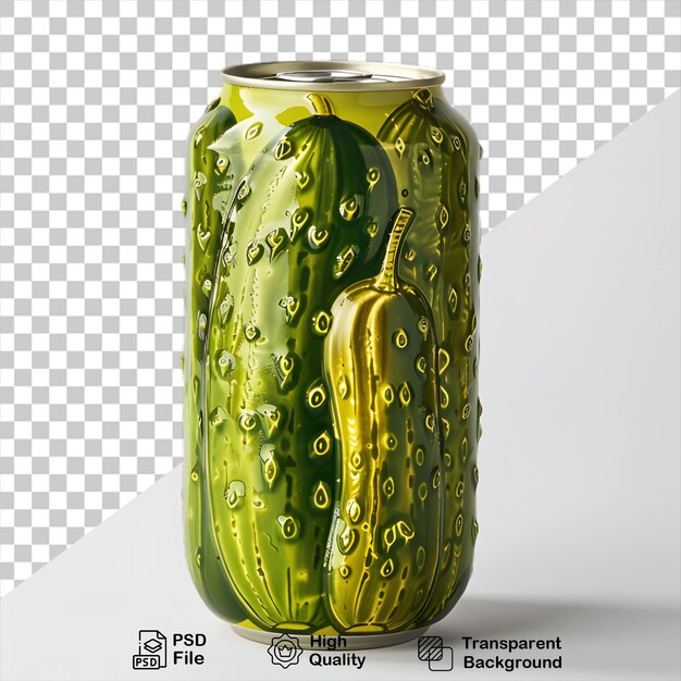 PSD bebida de pepinillos maquillaje de jugo de pepino aislado en un fondo transparente con archivo png