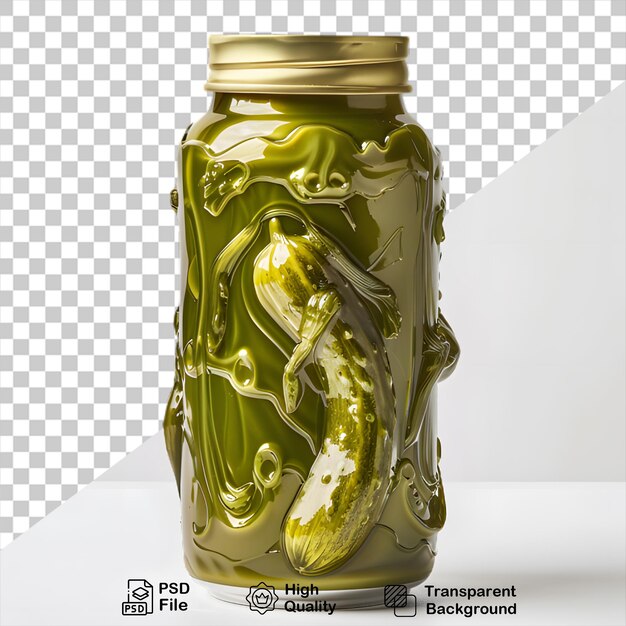 PSD bebida de pepinillos maquillaje de jugo de pepino aislado en un fondo transparente con archivo png