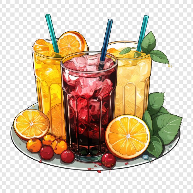 PSD bebidas aisladas estilo png con fondo blanco ia generativa minimalista