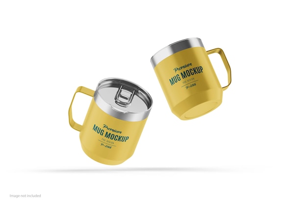 Becher- oder tassen-branding-mockup