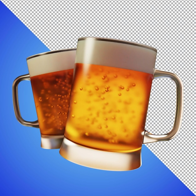 Beer ou Wine 3D render para imagens de visualização e amostra de produto