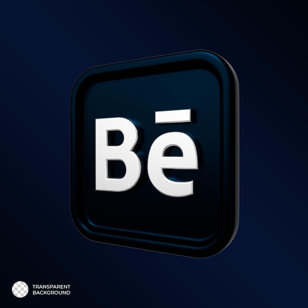 Behance 3D Logo Metallic