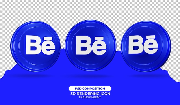 PSD behance 3d render icon design