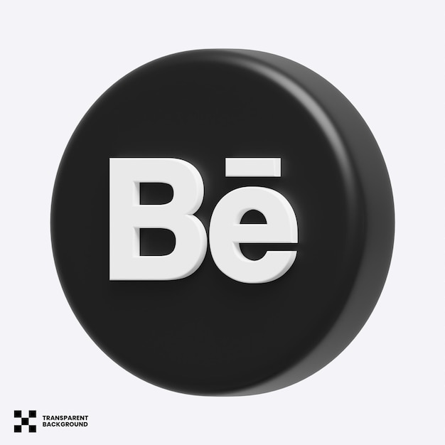 Behance icona social media 3d