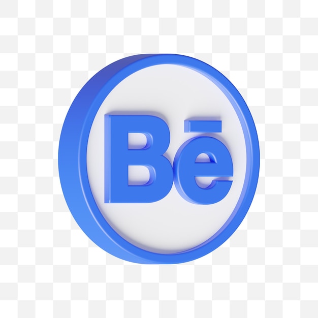 Behance icona social media 3d