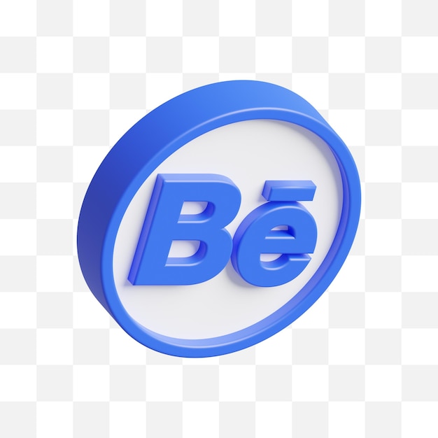 Behance icona social media 3d