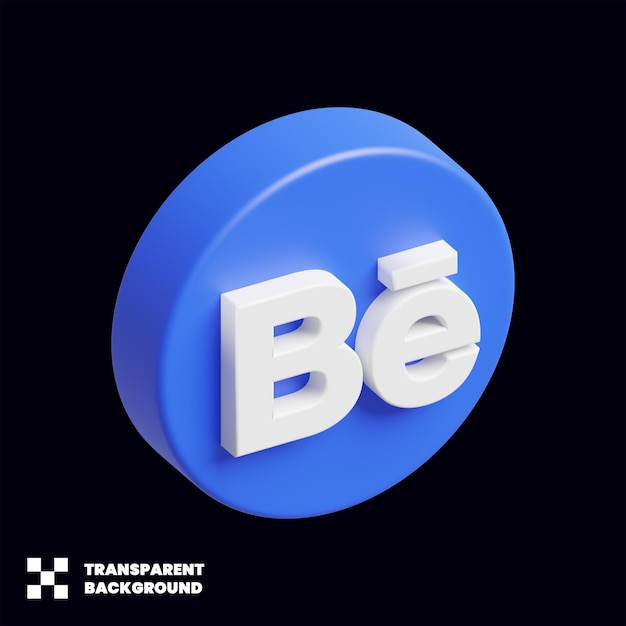 Behance Icône De Médias Sociaux 3d