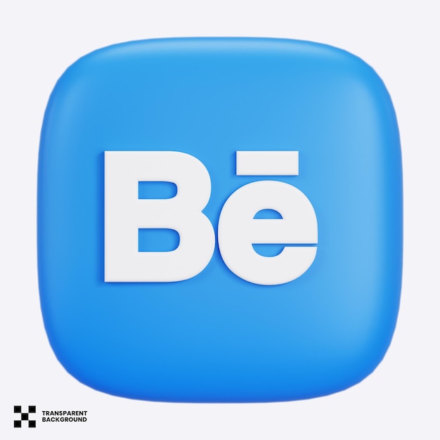 Behance icono de redes sociales 3d