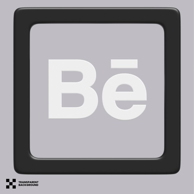 Behance icono de redes sociales 3d