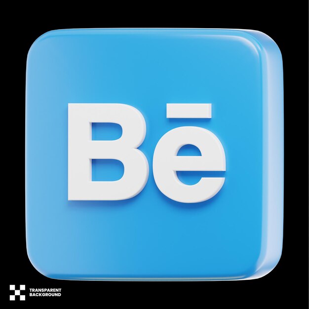 Behance icono de redes sociales 3d
