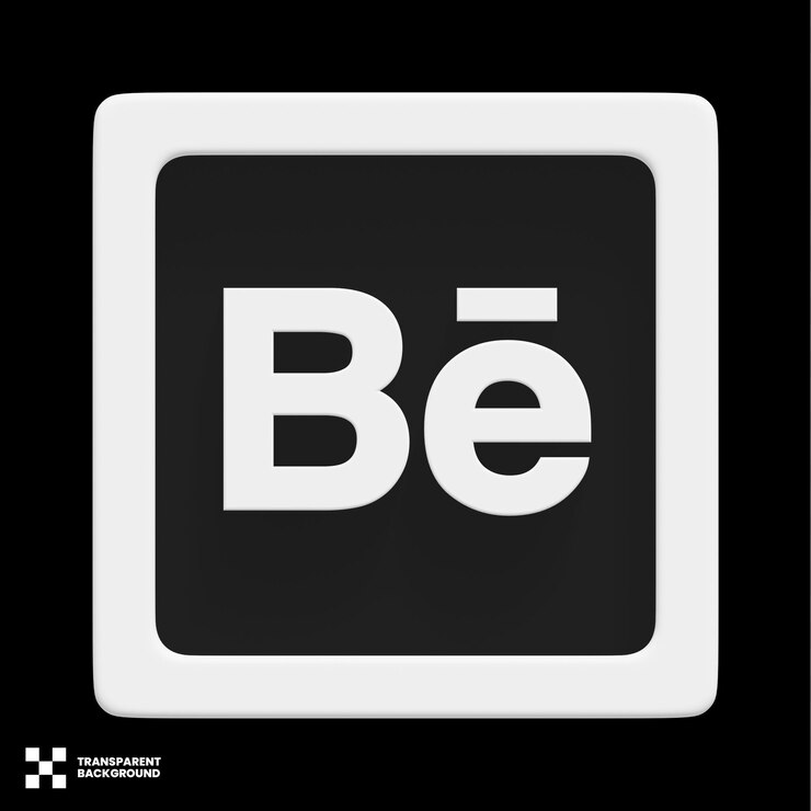 PSD behance icono de redes sociales 3d