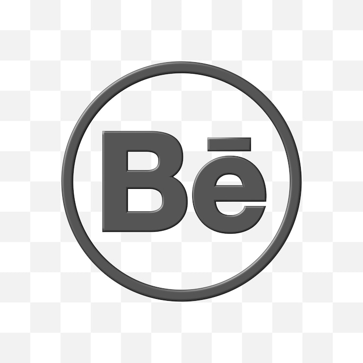 PSD behance icono de redes sociales 3d