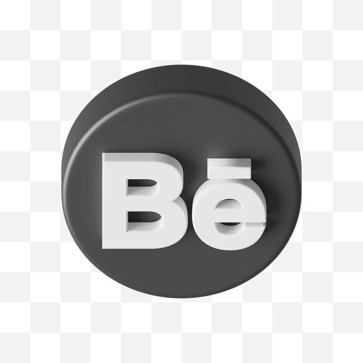 PSD behance icono de redes sociales 3d