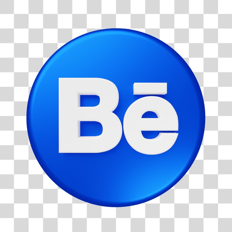 PSD behance icono de redes sociales 3d