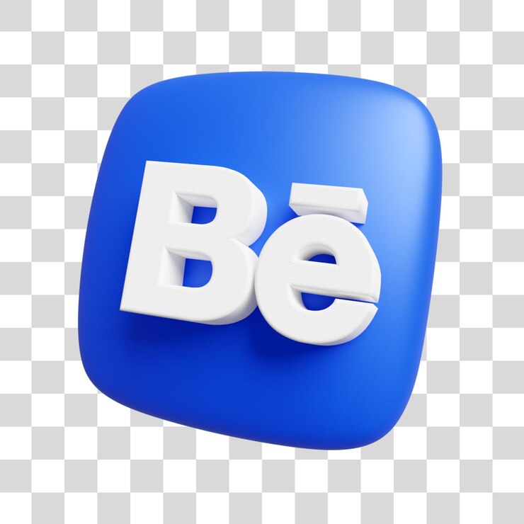 PSD behance icono de redes sociales 3d