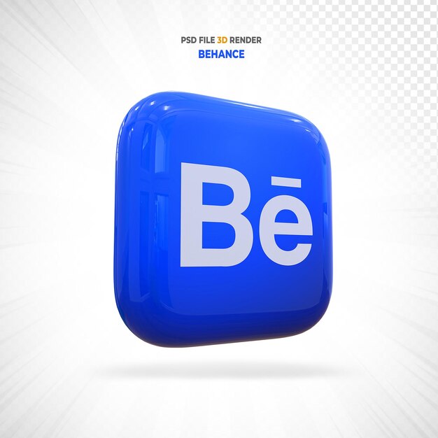 PSD behance social media icons 3d